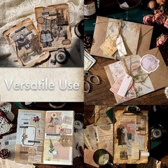 400 Pcs Vintage Journaling Supplies Scrapbook Paper for Junk Journals Planner