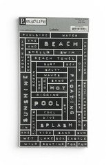 Vintage Pebbles Inc Real Life Water Fun Cardstock Stickers Expressions Labels