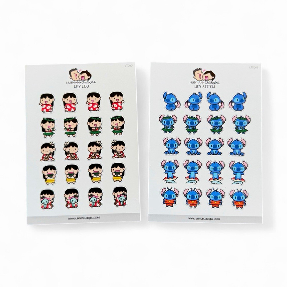 Hubman & Chubgirl Lilo and Stitch Stickers
