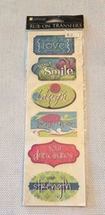 daisyds Rub-On Transfers Words & Phrases Multicolor Scrapbooking Sheet 14150