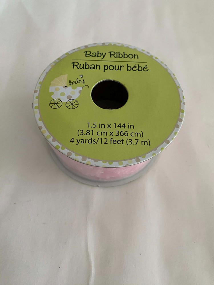 Baby Pink Ribbon ( 1.5 inches wide x 12 feet long ) roll girl art decoratio NEW