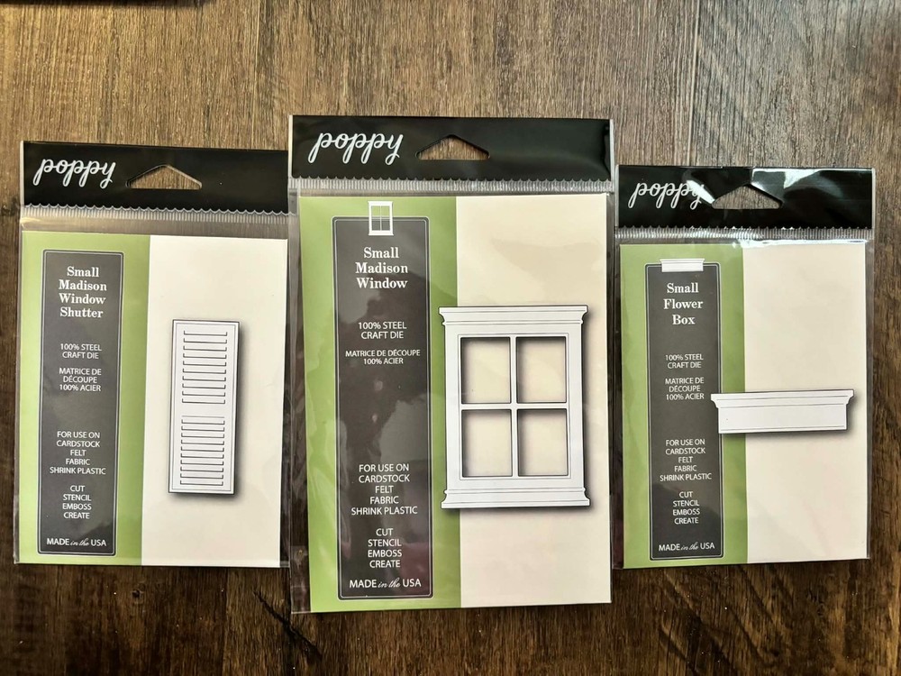 Memory Box / Poppy Stamp Small Window Set Die Set of 3