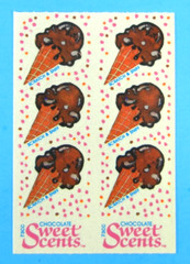 Vintage 1984 Illuminations Sweet Scents Chocolate Ice Cream Scented Stickers