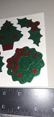 vintage Stickers Hallmark Razzle Dazzle Glittery Xmas Items Rare 1 Sheet