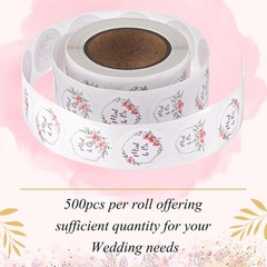 Colarr 500 Pieces Mint to Be Label Stickers Wedding Party Favors Labels White