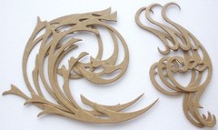 {6} *ELEGANT FLOURISH* Mix Set Bare Chipboard Die Cuts
