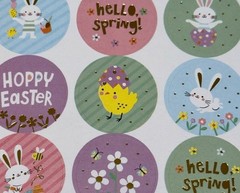 HAPPY EASTER STICKERS✨🌼✨💖✨🐣✨💜✨🌈 ✨🩵✨🐰✨💚✨6” X 4”✨HELLO SPRING!✨BEAUTIFUL💫