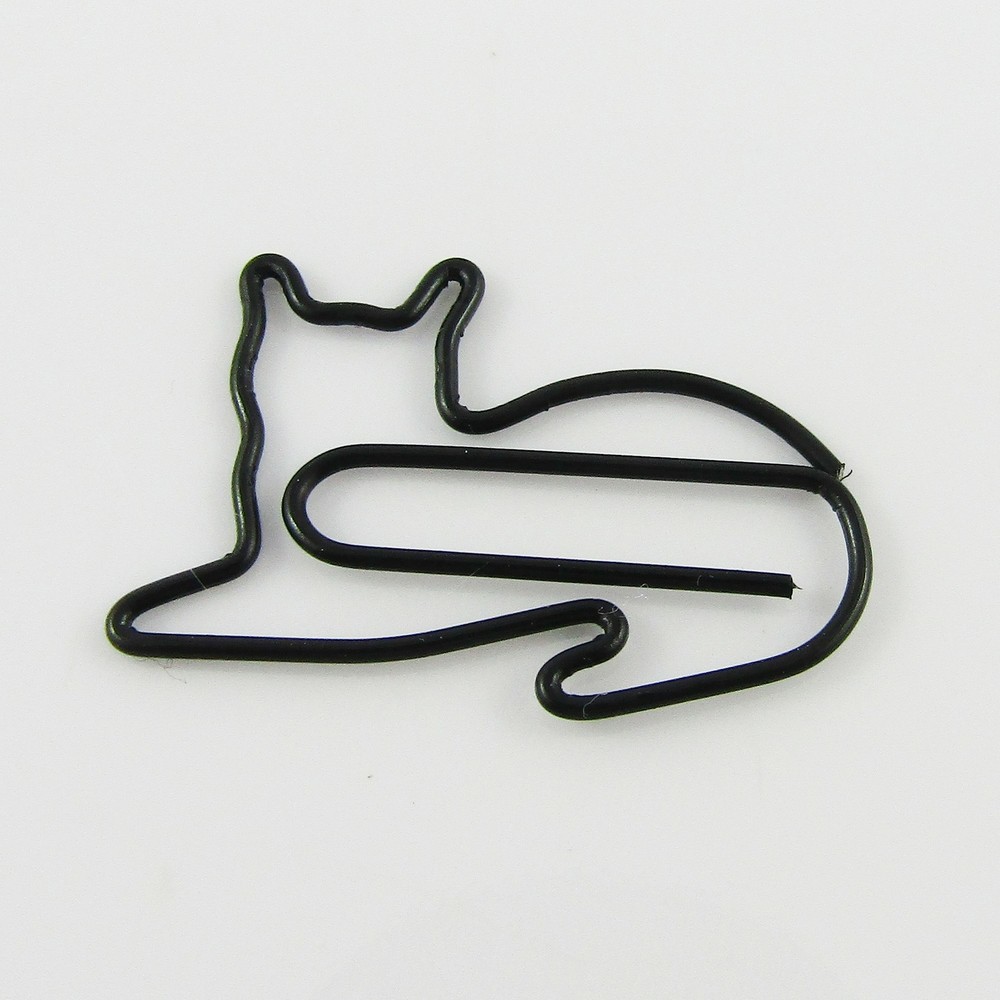 6pcs Black Cat Novelty Paper Clip Photo Clip 22x32mm Journal Scrapbook
