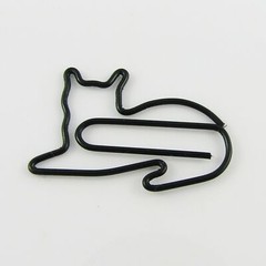 6pcs Black Cat Novelty Paper Clip Photo Clip 22x32mm Journal Scrapbook