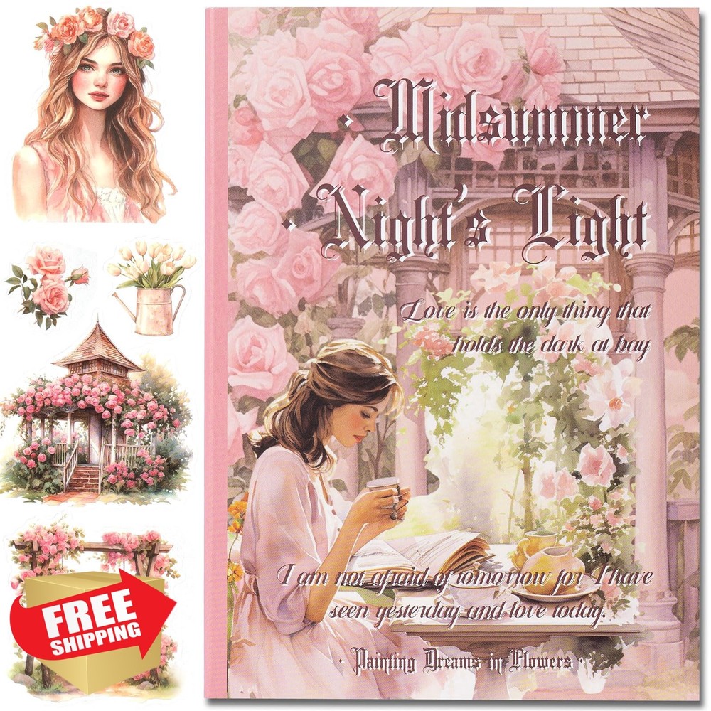 YagCu Pink Summer Journaling Stickers 20 Sheets