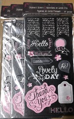 4 Sheets Of Michaels Scrapbooking Chipboard Stickers New 150 Stickers Total