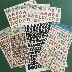 Vintage Sticker Lot- Francis Meyer Provo Craft Letters Alphabets Words Numbers
