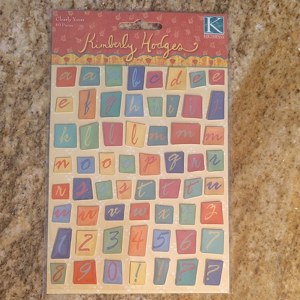 K & Company Clearly Yours Alphabet Numbers & Punctuation Stickers 60pc KS5797