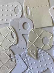 WHITE ROLL OF TOILET PAPER Die-Cuts •Survived 2020•Shortage •Limit•Buying•Virus