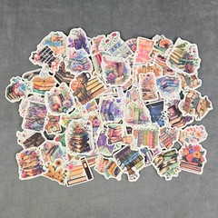 Love Reading Books w/ Flowers Stickers – Set of 10 Floral Bookish Stickers