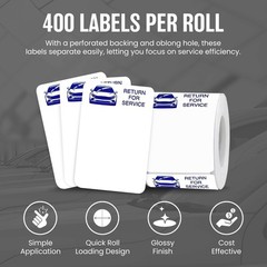 Oil Change Reminder Stickers – Static Cling Windshield Labels 1.5″x2.25″ – 400 G