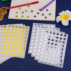 SAVITA 2160pcs/ 40 Sheets Star Reward Stickers, 1.3cm/0.5 Inch Mini Star Stic…