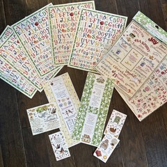 Huge Lot Vintage Susan Branch Alphabet Stickers Sheets 8.5 x 11 Plus Others