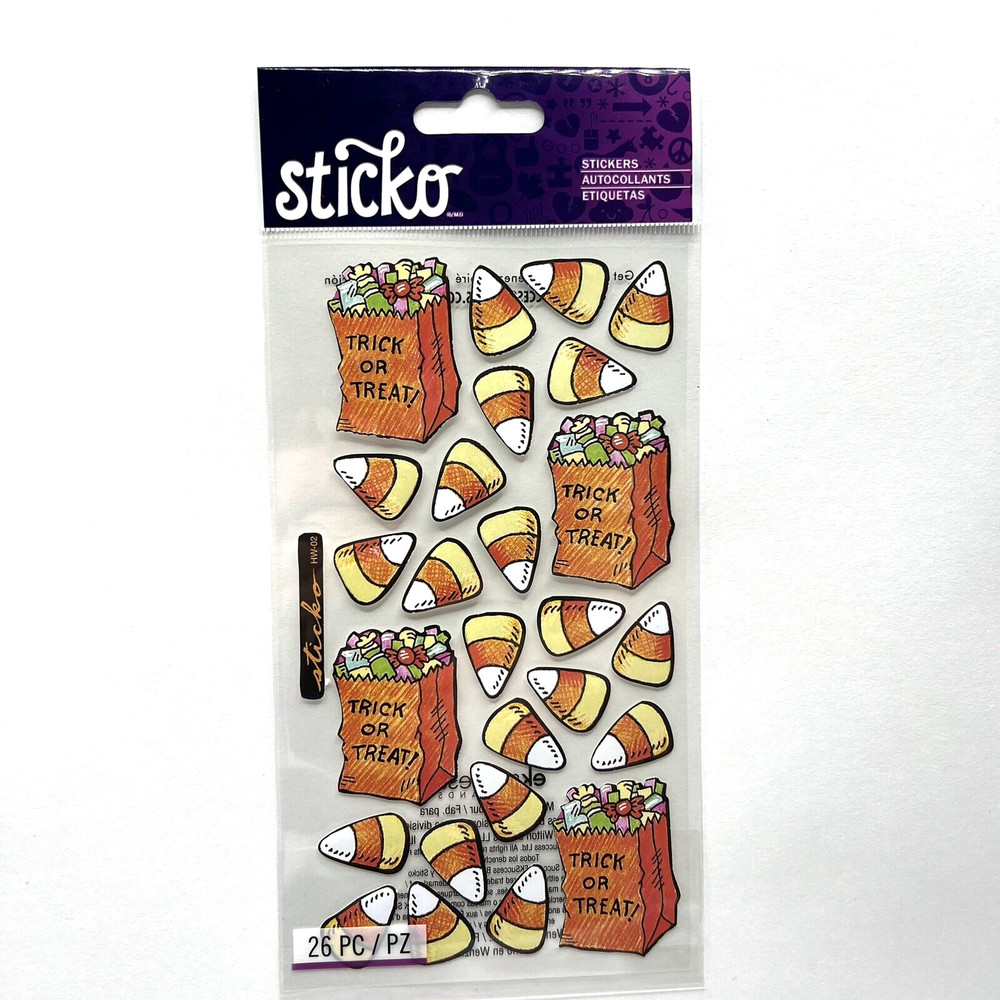 Sticko Halloween Trick or Treat Stickers Scrapbooking Journals Planner Cards