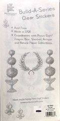 Provo Craft Clear Stickers Vintage French Topiary Roman Wreath Scrapbook 42-0865