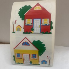 Mrs. Grossman’s 1993 Stickers Red&Yellow House 4×6” Sheet Doghouse-We’ve Moved