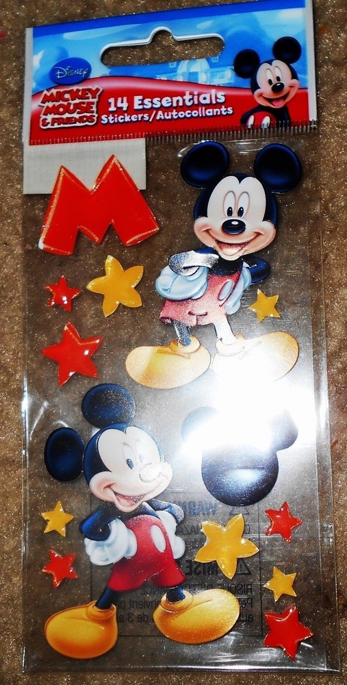 Disney MICKEY MOUSE Ears Disneyland World Stars Stickers Scrapbook Crafts