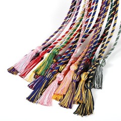 6 PCS 68-inch Gold Red Braided Graduation Multi-Color Honor Cords with Tassel