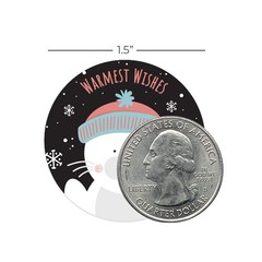 Modern Animal Faces Holiday Stickers / 500 Snowflake Christmas 1.5″ Diameter …