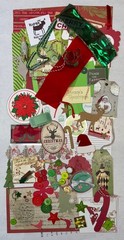 Christmas lot scrapbook planner journal junk collage ephemera paper crafting art