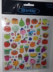 Scrapbooking Crafts Stickers Sticker King Food Faces Fruit Candy Cupcakes Donuts