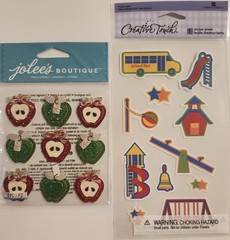 Lot of 6 JOLEE’S BOUTIQUE Sticko Creative Touch SCHOOL Scrapbooking Stickers