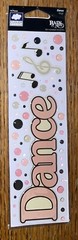 CLOUD 9 By Fiskars Epoxy Rain Drop ~Dance ~ Dancer Music Note Scrapbook Stickers