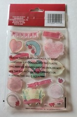 Valentine’s Day/Love/Romance/Hearts Puffy Stickers 16pc