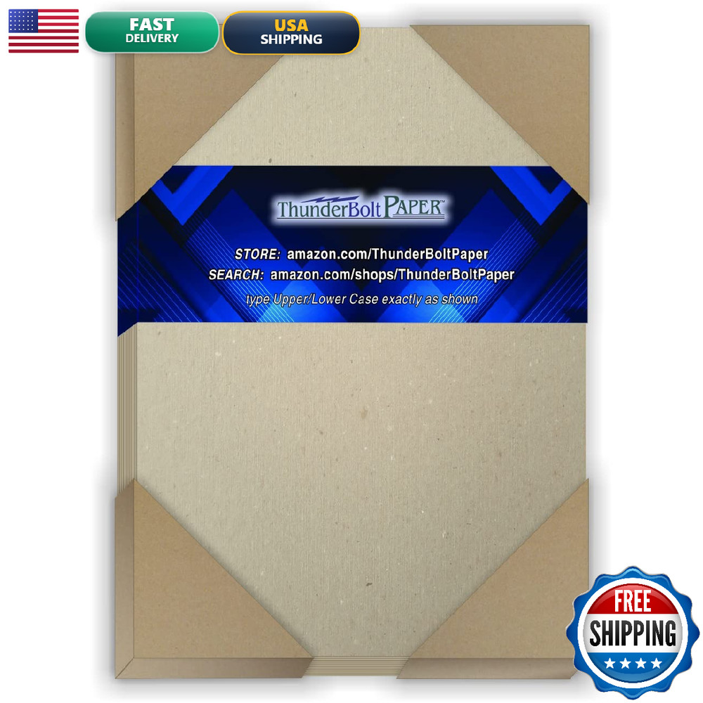 Thunderbolt Paper 25 Sheets Chipboard 46Pt Point 5 X 7 Inches Heavy Weight
