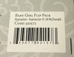 Baby Girl Flip Pack Scrapbooking Stickers 89 Total Stickers by K & Co Brand New!