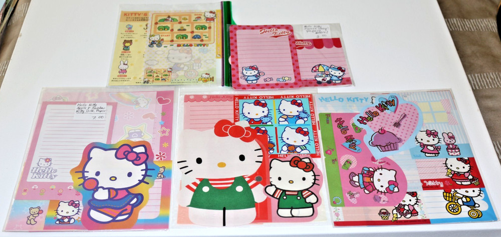 MIX RARE & VINTAGE SANRIO LOT HELLO KITTY STATIONERY STATIONARY LARGE SET