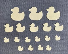 160+ Rubber Ducky Die Cuts 3 Sizes, 9 Styles