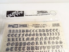 2 Pack DURO TYPE Transfer Lettering, Old English 3/8″ (36 PT.), #3845