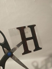 ArtMind RUSTIC BRASS MAGNET METAL LETTER“H” Alphabet Upper-Case Monogram 3.5″