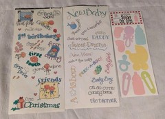 Stickers Baby Shower Scrapbooking Sheets New & Used Assorted Girl Boy Set Of 12