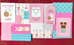 #K138- BAKE ME HAPPY MADE WITH LOVE DOODLEBUG SCRAPBOOK CARD KIT 15pcs A2 A6