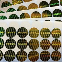 Original/Genuine Hologram Sticker 20mm Round Evident Stickers Silver -10 Sheet