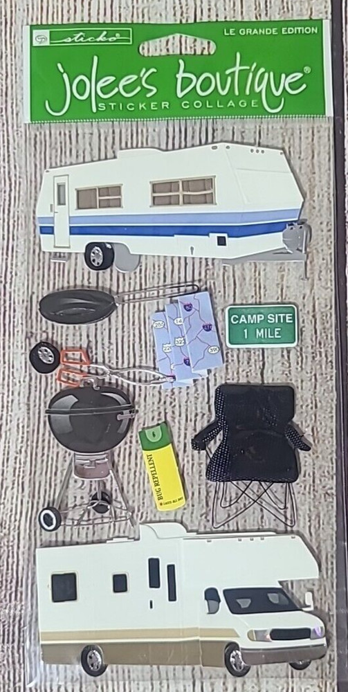 Jolee’s Boutique EK Success RV Campers Camping Stickers Scrapbooking New