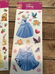 Vintage Sandylion Disney Princess (Belle & Cinderella) Sticker Lot