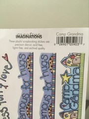 Creative Imaginations CAMP GRANDMA Scrapbook Stickers ~ 8 Banner style
