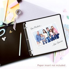 Dunwell 12×12 Scrapbook Refill Pages 25 Pack Heavy Duty Sheet Protectors 3-Ring
