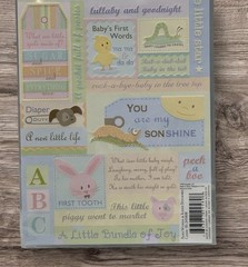 K & Company Baby Words & Icons Stickers Scrapbooking Pastel Colors NEW