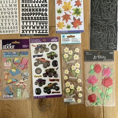 Lot Of 18 NOS Vintage Pkgs Of Stickers Asst Brands + Themes #1