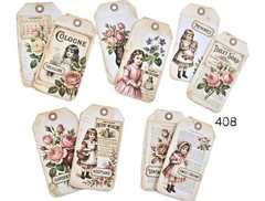 Vintage style Tags Supplies Scrapbooks Junk Journal 408