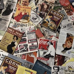 20+piece vintage style advertisement) Lot Junk Journal Ephemera